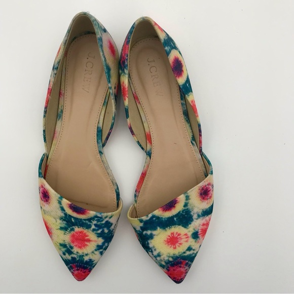 J Crew Sloan d'Orsey flats in tie dye canvas - Picture 3 of 7